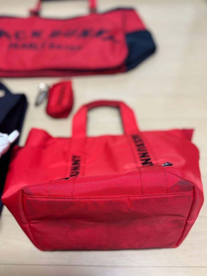 JACK BUNNY ゴルフバッグ カートバッグ セット レッド シューズケース