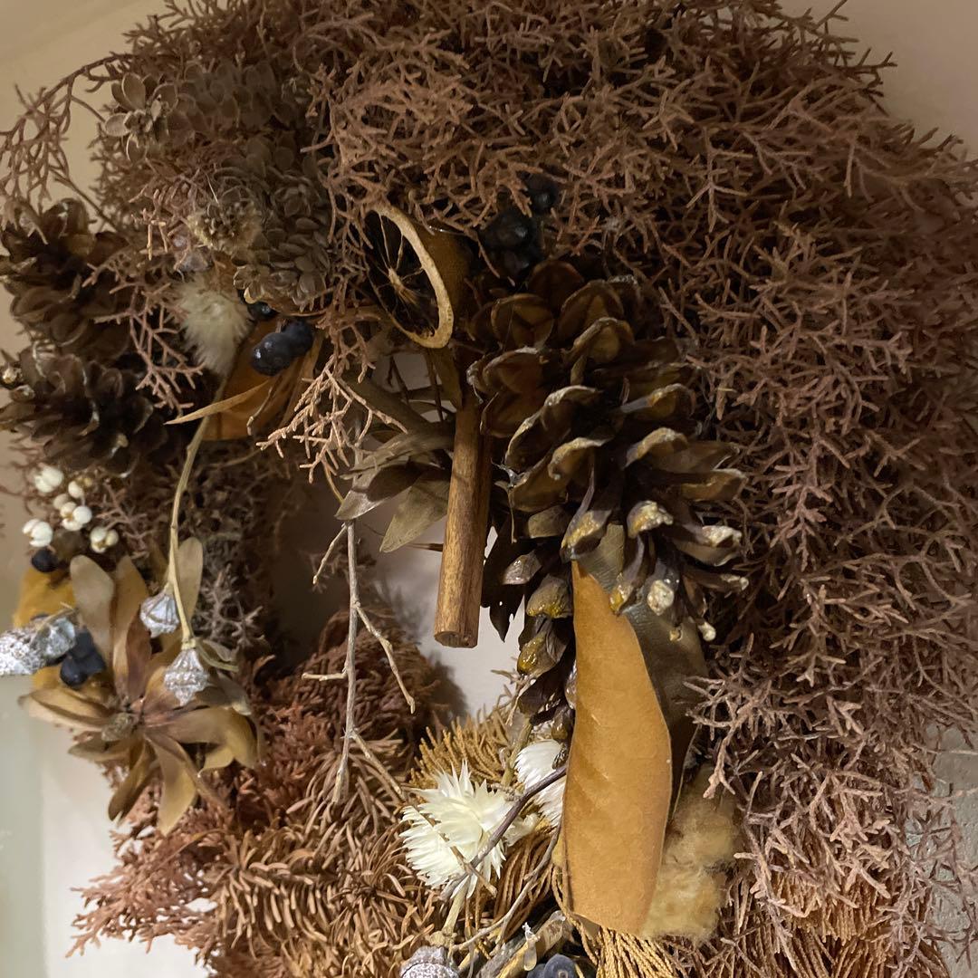 ドライフラワークリスマスリース 直径40cm