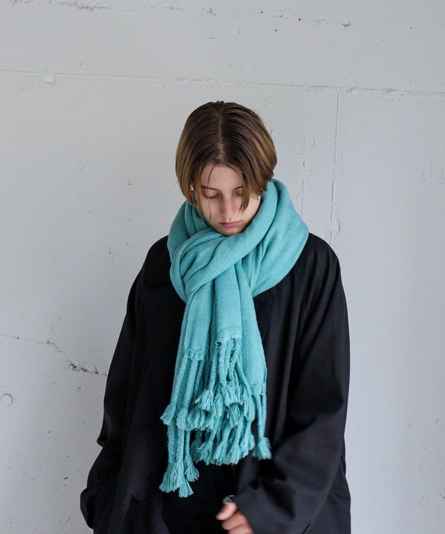 CTHY ヤクウールストール ターコイズ - メルカリ