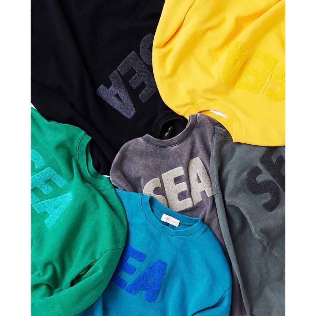 新品WINDANDSEAウィンダンシービッグロゴスウェット黒キムタク木村拓哉