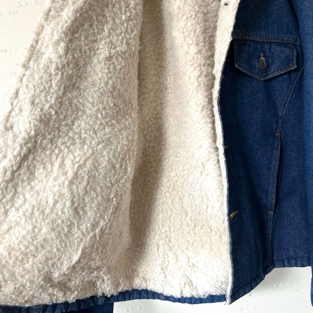 USA製 古着 70's シアーズ デニム ボア ランチ ジャケット