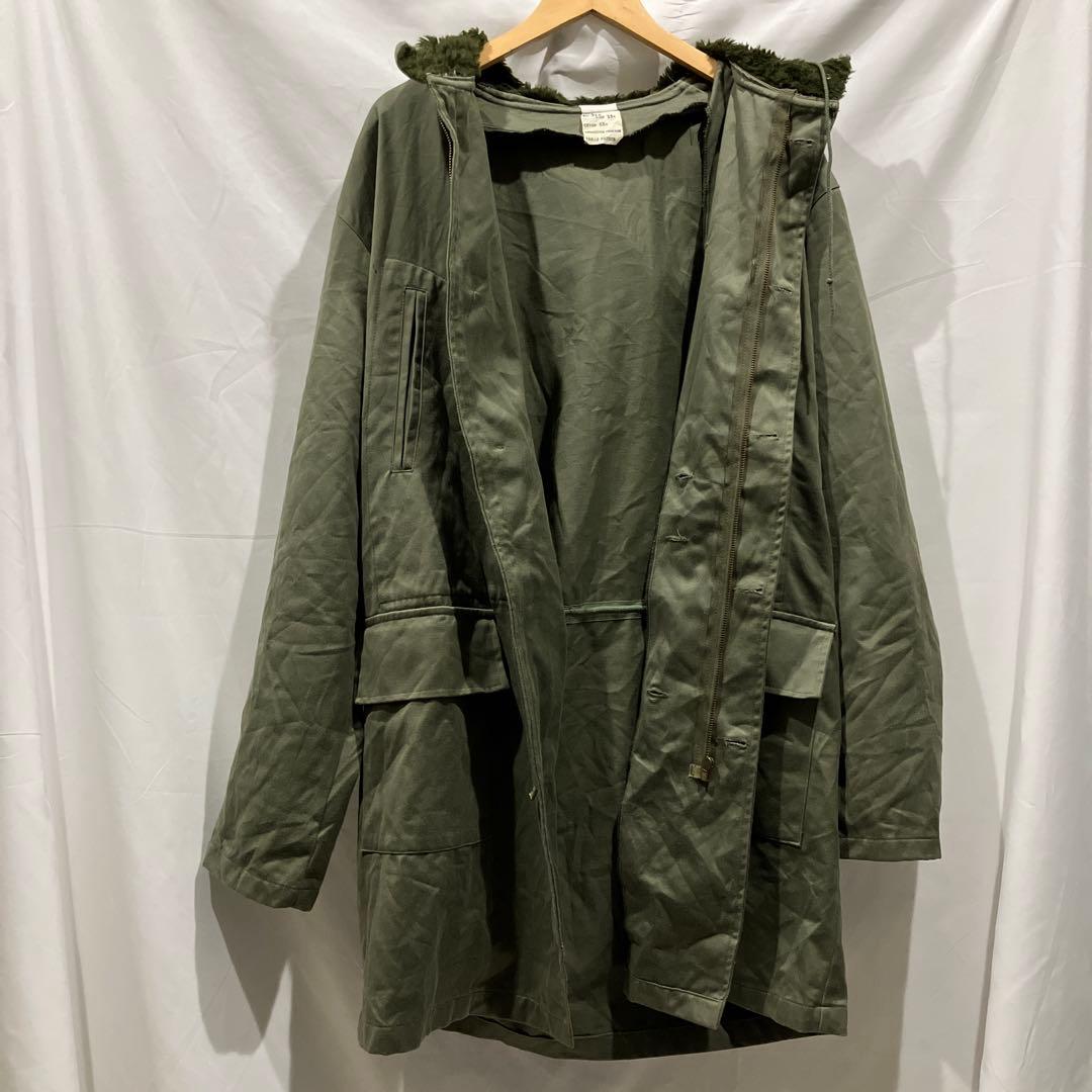 フランス軍　ユーロミリタリー　モッズコート古着　ライナー付　大きめ　希少　軍物