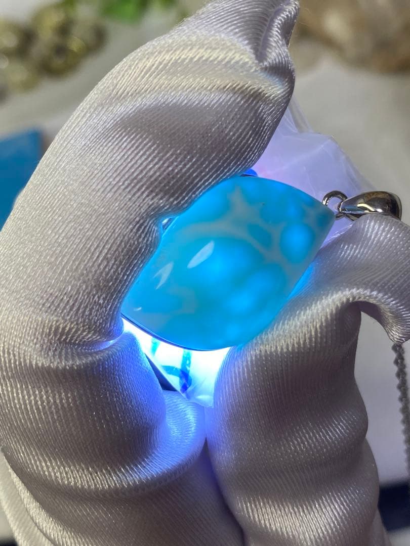 ラリマー　三大ヒーリングストーン　ペンダントトップ　ドミニカ共和国産