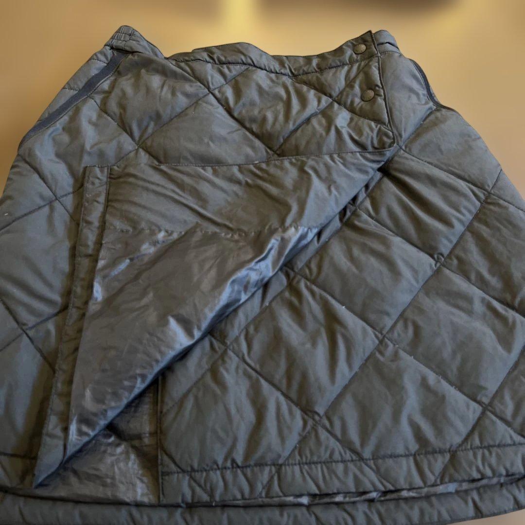 【美品】NANGA ナンガ／ダウンキルティングスカート 黒 ポケット付《防寒具》