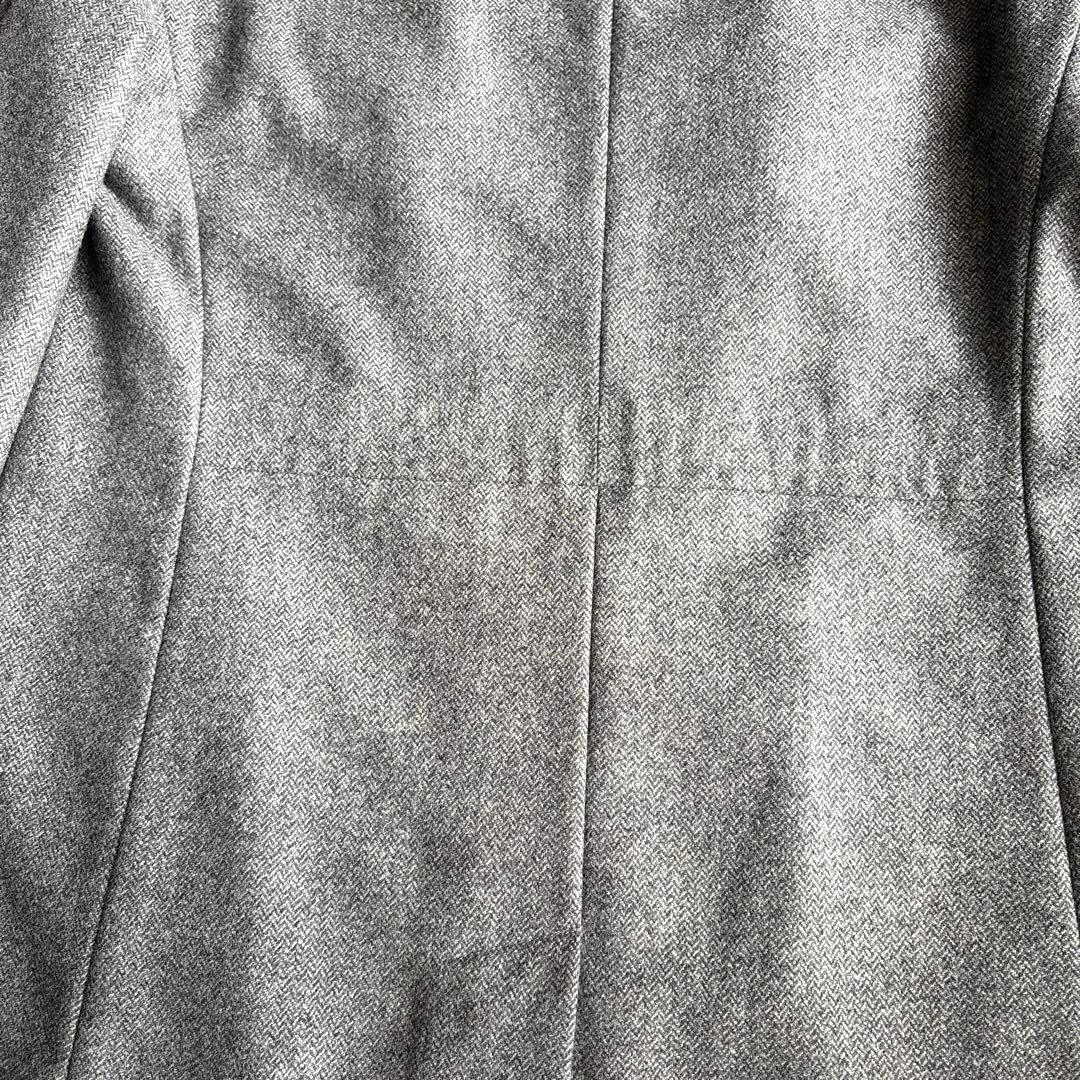 HUGO BOSS グレー ヘリンボン柄ショートコート