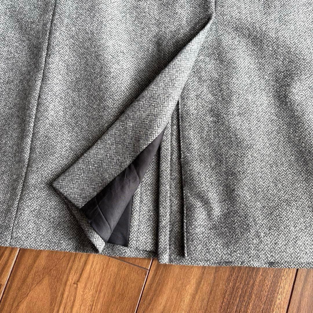 HUGO BOSS グレー ヘリンボン柄ショートコート