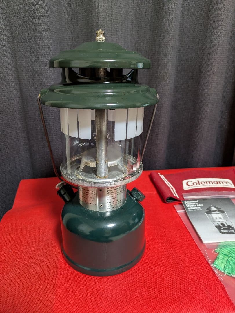 ツーマントル」ランタン【中古】Coleman／予備マントル・Gカバー・説明書付