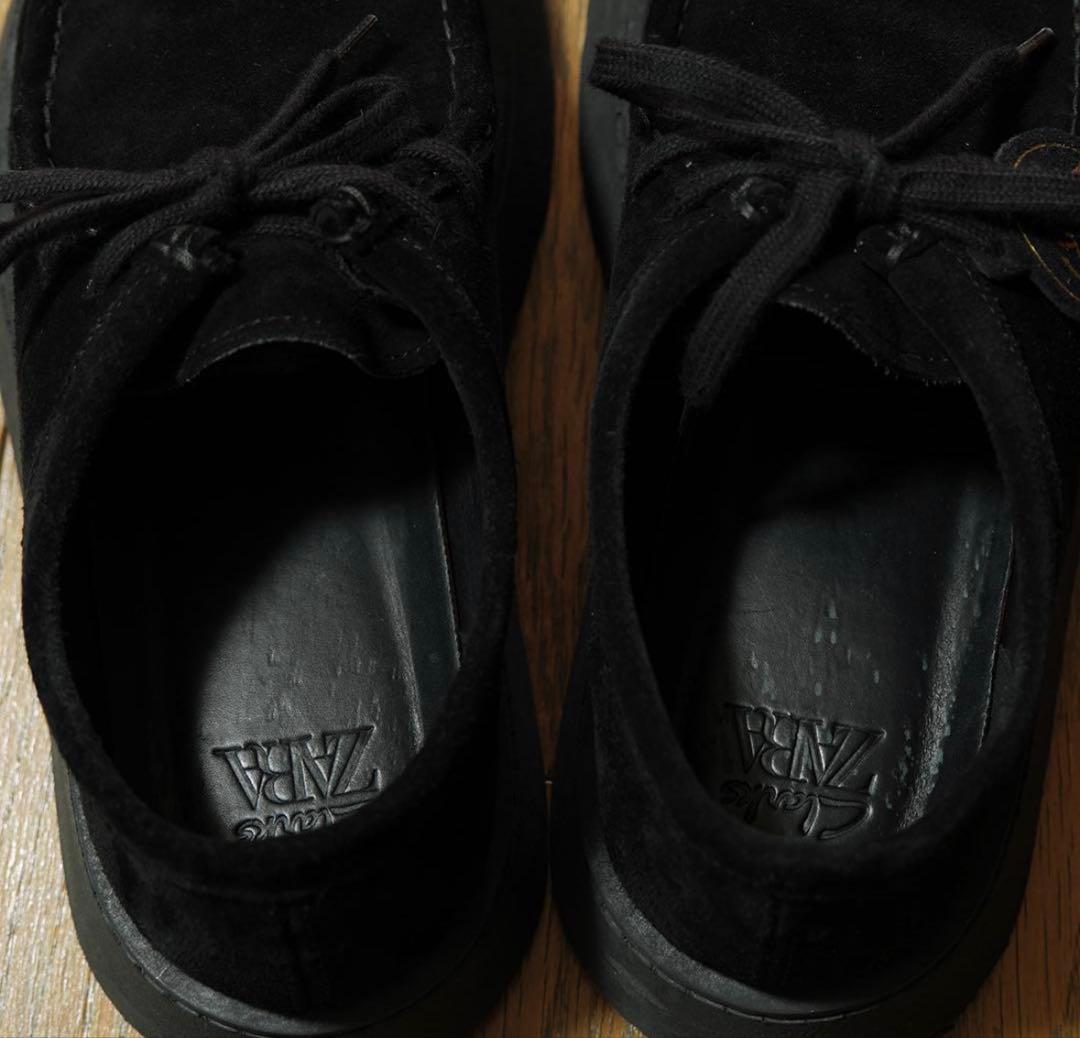 CLARKS X ZARA レザーシューズ ワラビー 41 26.5cm 黒