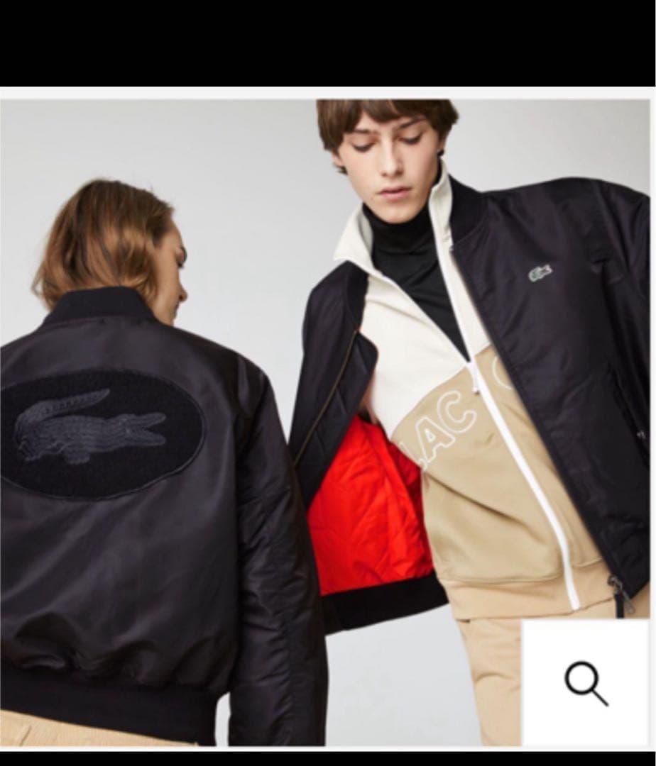 Lacoste ブラック MA-1ジャケット