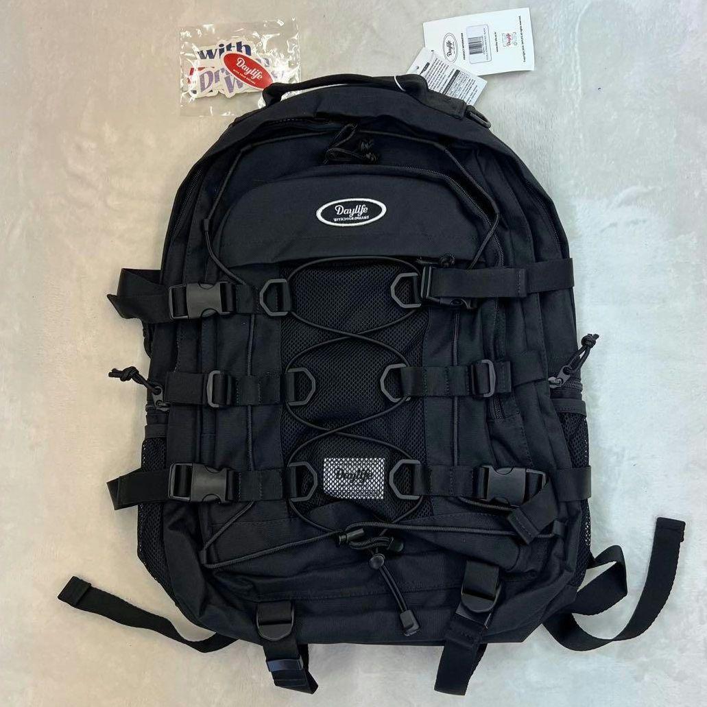 DAYLIFE ダブル ストリング バックパック リュック 黒 通学 新生活