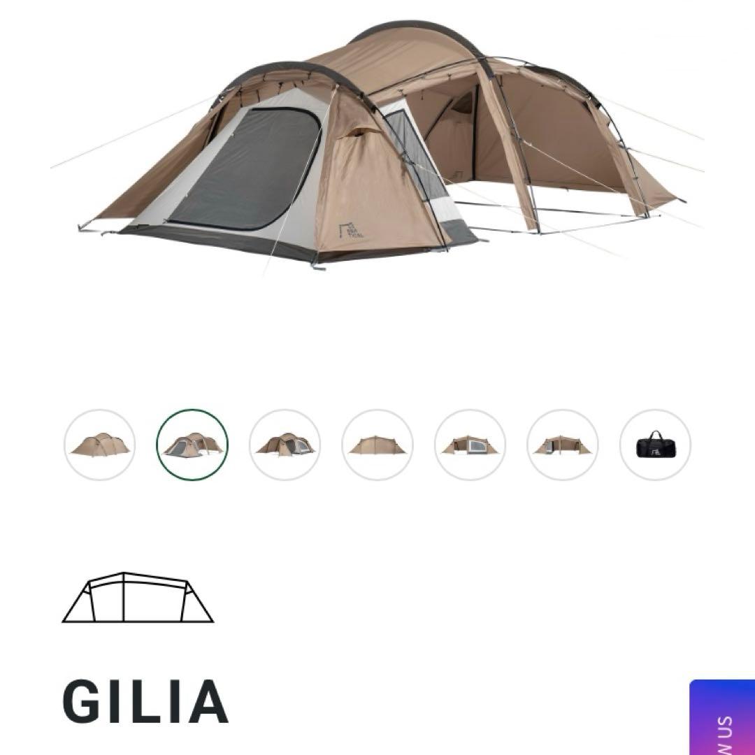 ※okooo　GILIA キャンプテント 2人用・5人用インナー付属