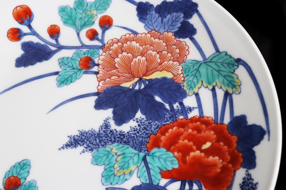 色鍋島 今泉今右衛門 絵皿 28ｃｍ 飾皿