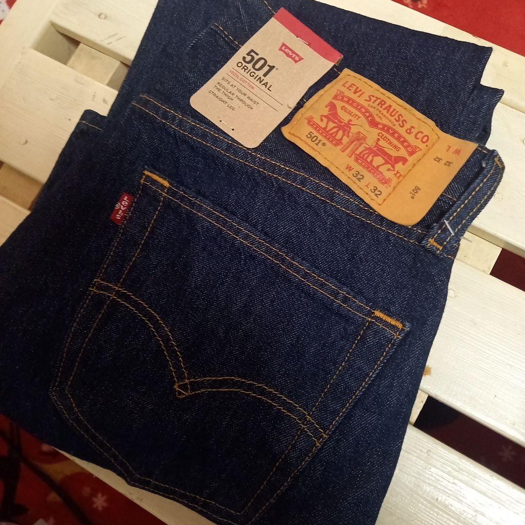 リーバイス 2ND トラッカーJKT M 501 セットアップ 濃紺 W32