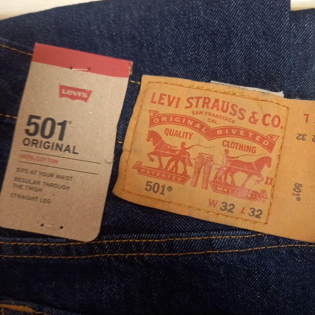 リーバイス 2ND トラッカーJKT M 501 セットアップ 濃紺 W32