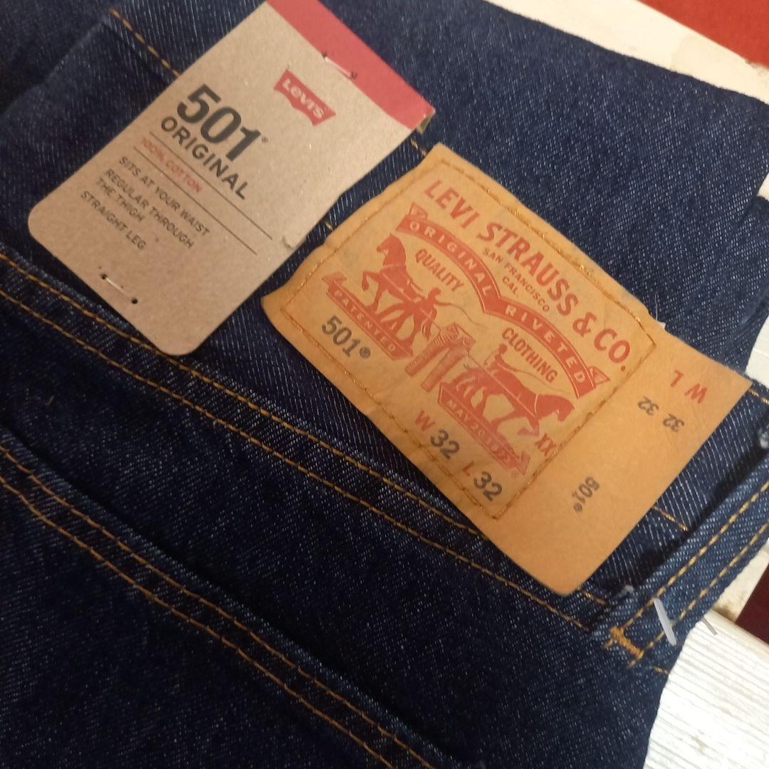 リーバイス 2ND トラッカーJKT M 501 セットアップ 濃紺 W32