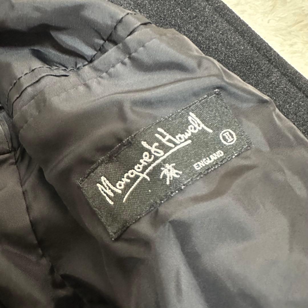 MARGARETHOWELL✨ロングコート　レディース　M ブラック　カシミヤ