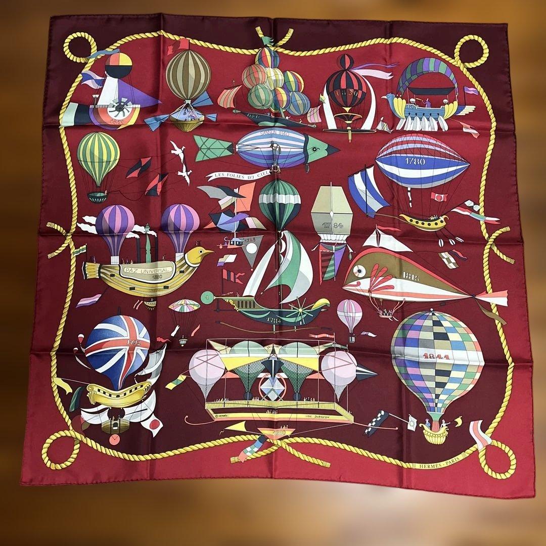 HERMES シルクスカーフ 大気の狂気90✖️90