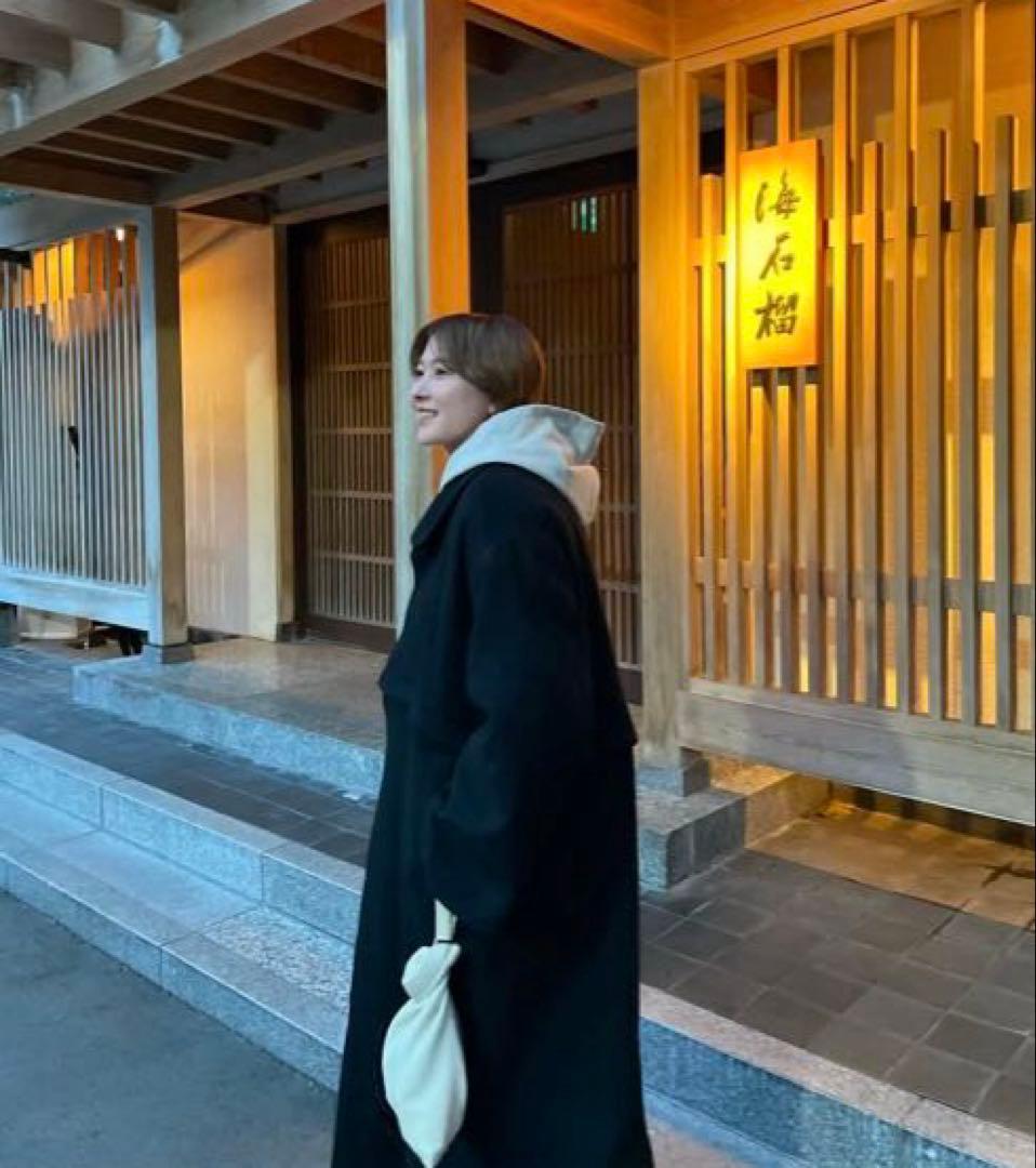 kie様専用！！MANOF DEEP NECK 2WAY COATブラックS - メルカリ