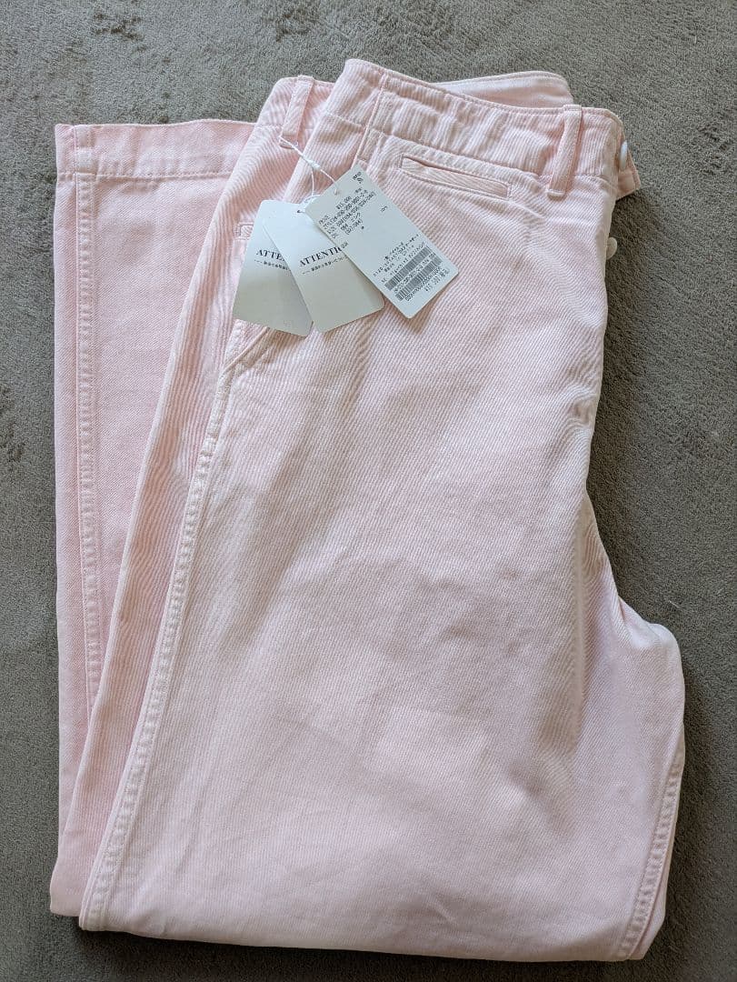 スピックアンドスパン　higuchi×S　チノワイドパンツ　ピンク38