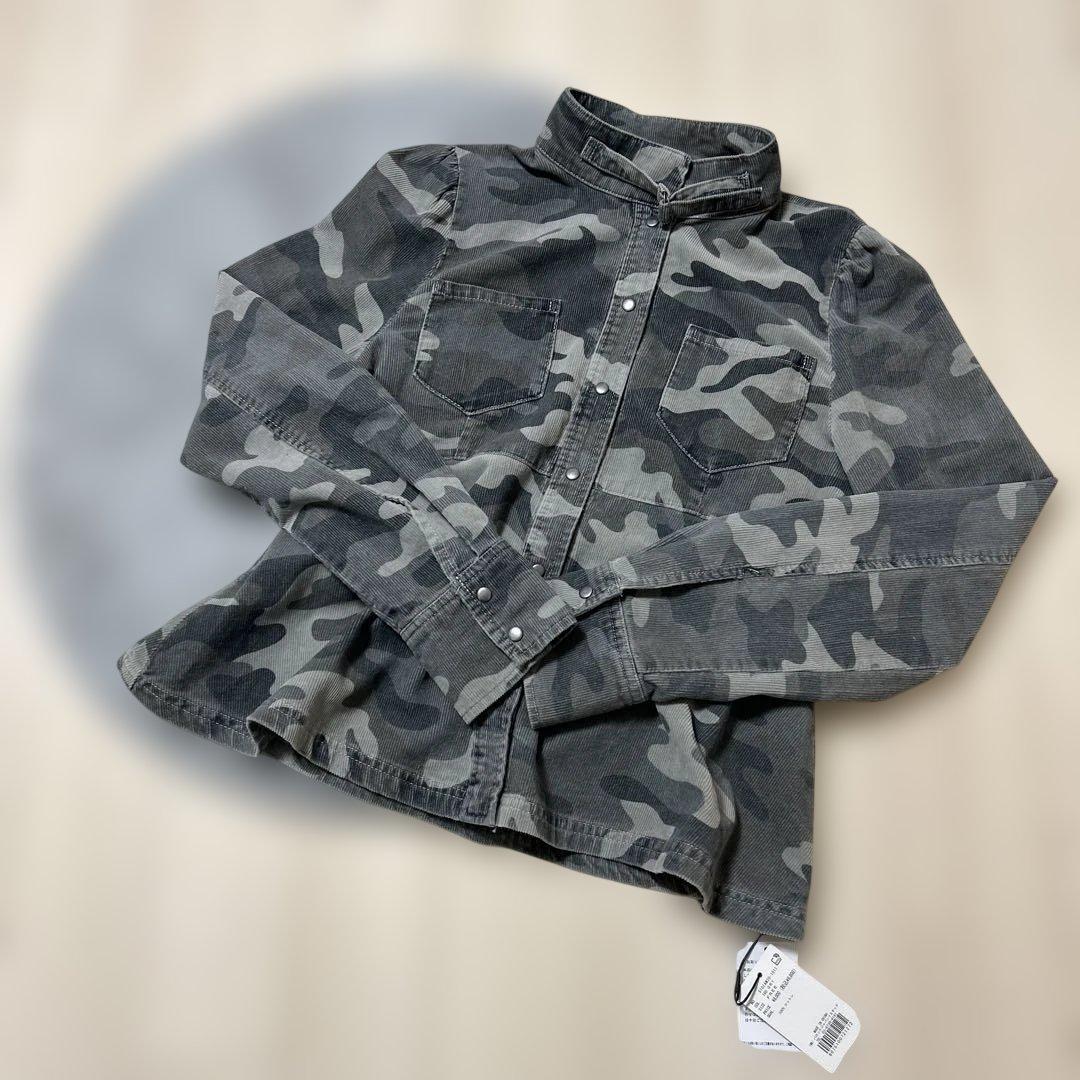 LAGUAGEM PEPLUM CAMO トップス コーデュロイ グレー - メルカリ