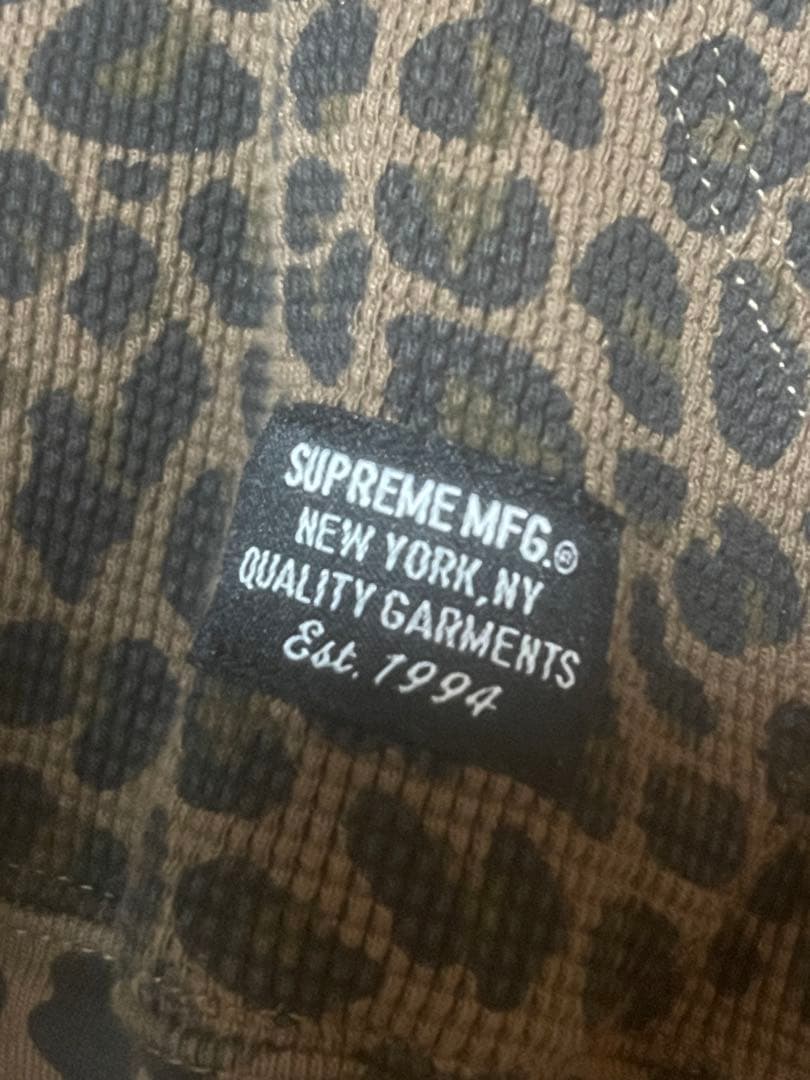 トップス Supreme Hooded Zip Up Thermal leopard