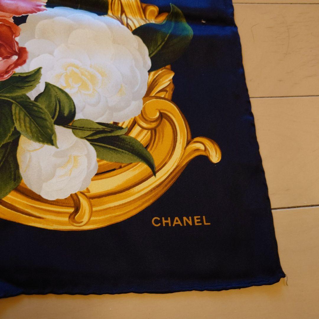CHANEL 花柄スカーフ 約90cm x 90cm - メルカリ