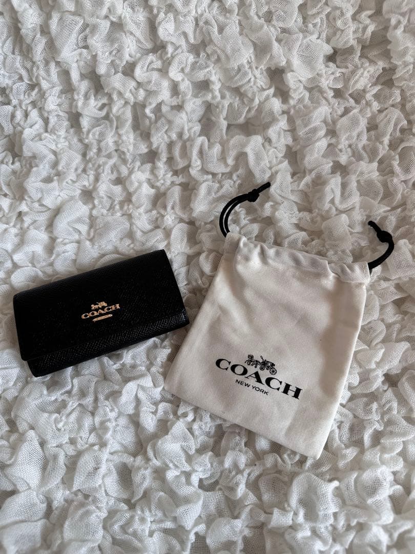 【新品✨未使用品】COACH 6 リング キー ケース クロスグレイン レザー