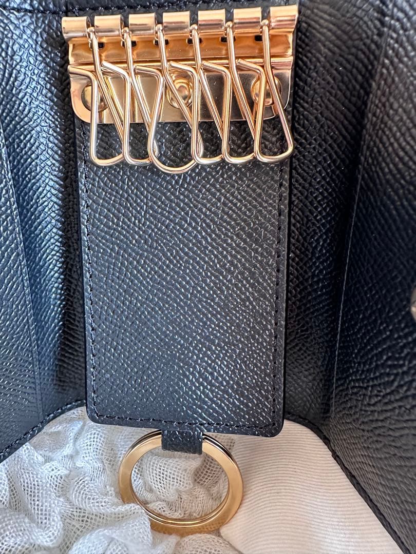 【新品✨未使用品】COACH 6 リング キー ケース クロスグレイン レザー