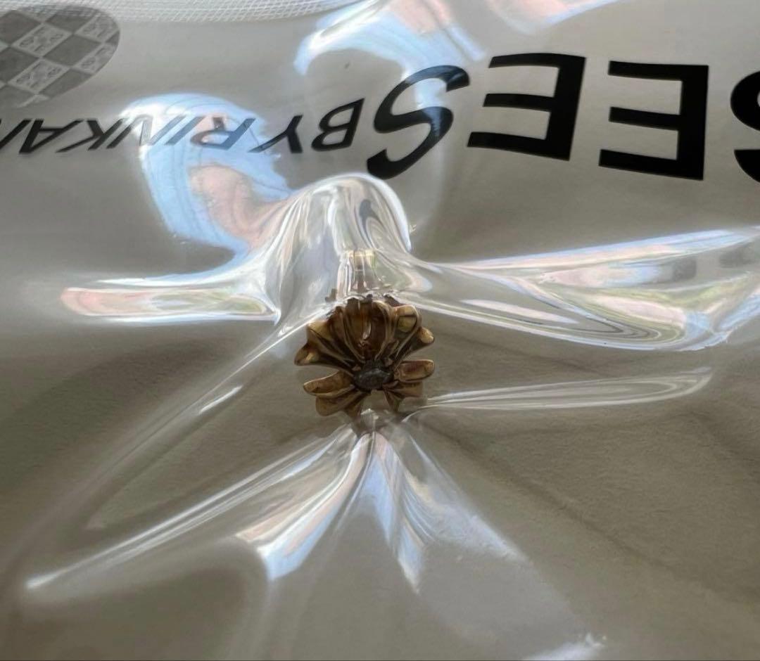 クロムハーツ 22K ER STUD No2 CH PLUS DMND ピアス①