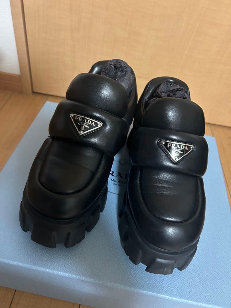 ニ*コ様 PRADA プラダローファー ソフトパテッドナッパレザー サイズ36
