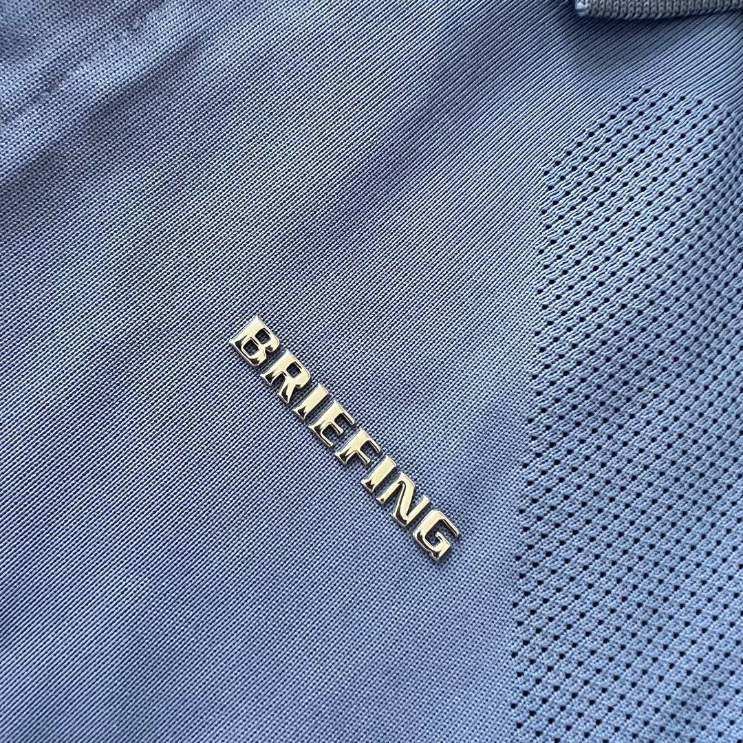 BRIEFING ブリーフィング　ポロシャツ　水色　メンズ　バックロゴ　ゴルフ