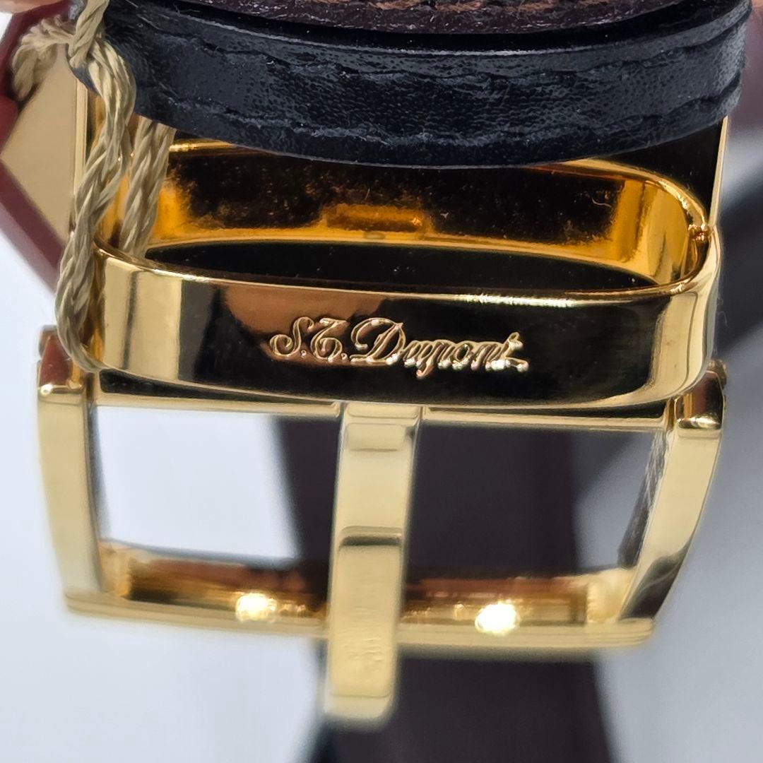 【美品】 エスティーデュポン S.T.DUPONT レザーベルト ブラック