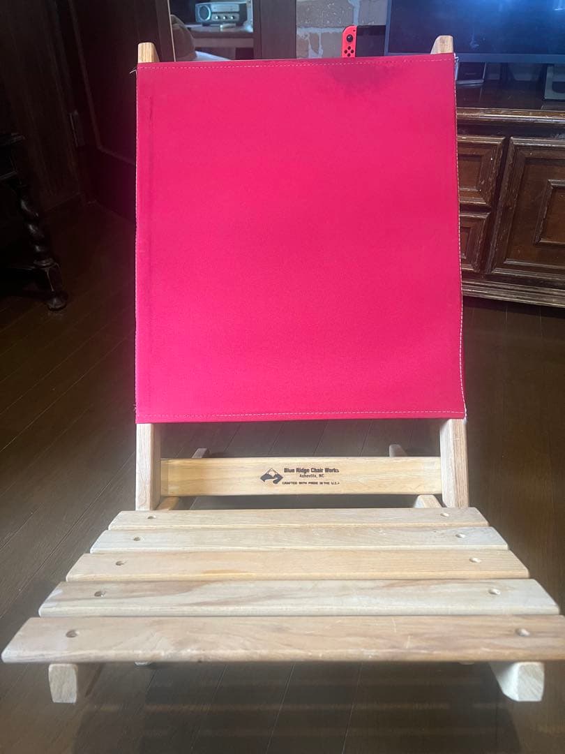 セット販売。ブルーリッジチェアワークスカロリナスナックテーブル&チェア(赤)2脚