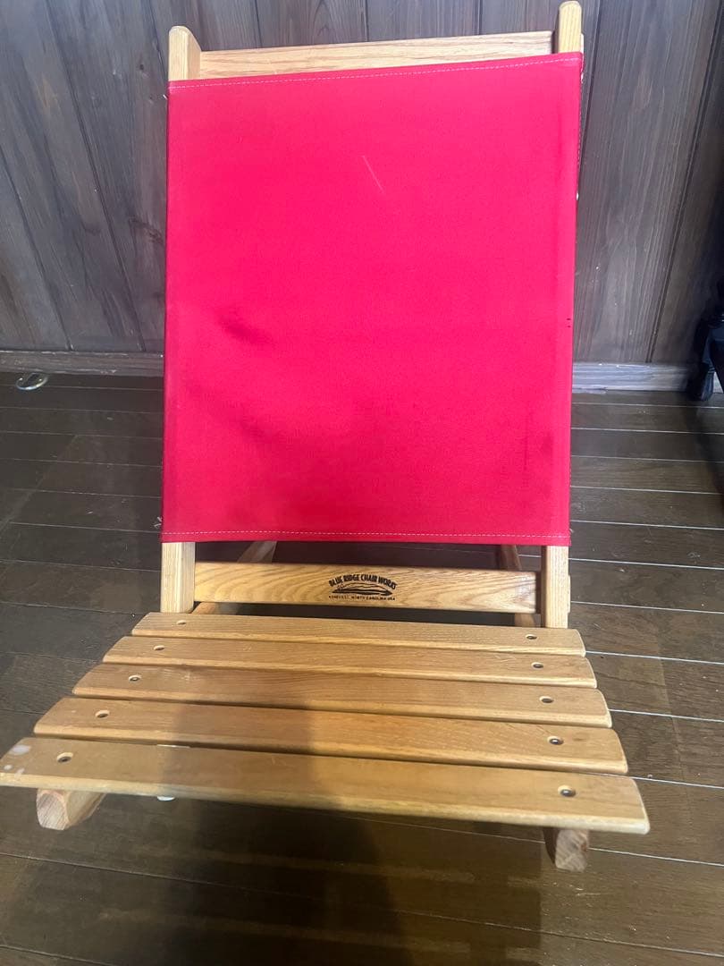 セット販売。ブルーリッジチェアワークスカロリナスナックテーブル&チェア(赤)2脚