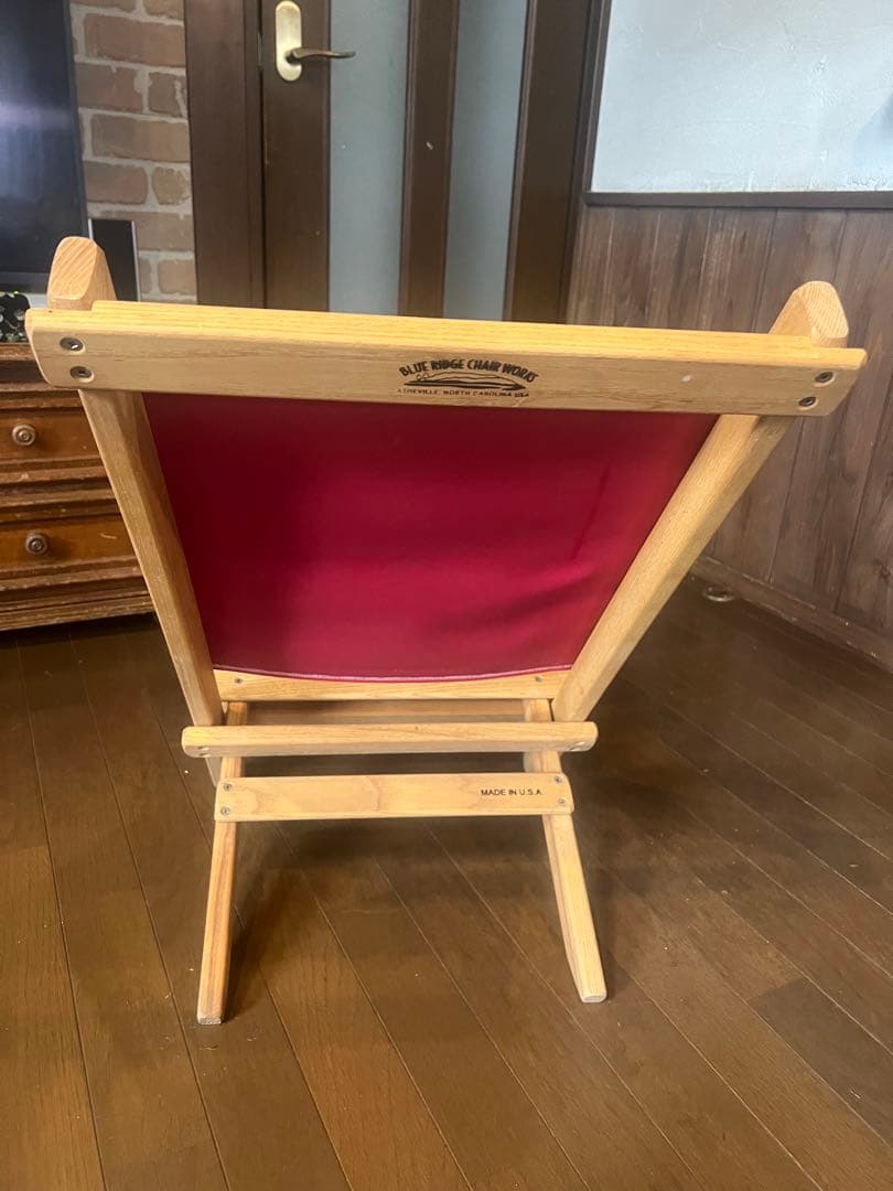 セット販売。ブルーリッジチェアワークスカロリナスナックテーブル&チェア(赤)2脚