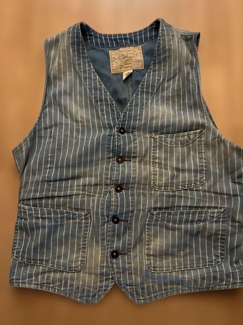 RRL デニム ストライプ ベスト ラルフローレン - メルカリ