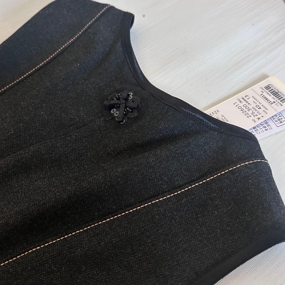 新品　Super Beauty ワンピース　黒　リボン