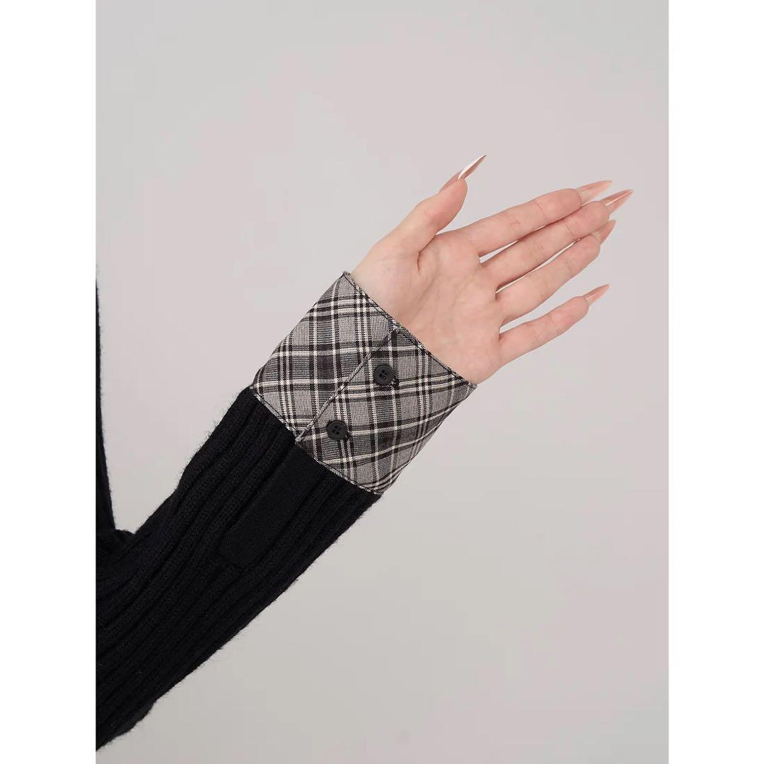 新品タグつき ダーリッチ レイヤードライクニットミニワンピース ブラック