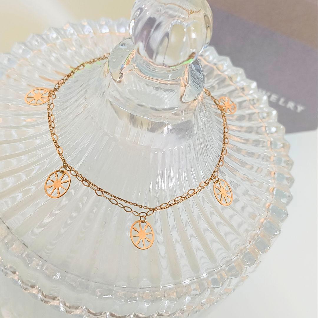 スタージュエリー　K10　2連　コンパス　羅針盤　ステーション　ブレスレット