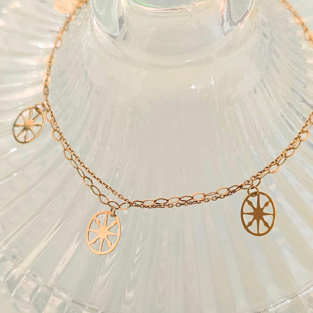 スタージュエリー　K10　2連　コンパス　羅針盤　ステーション　ブレスレット