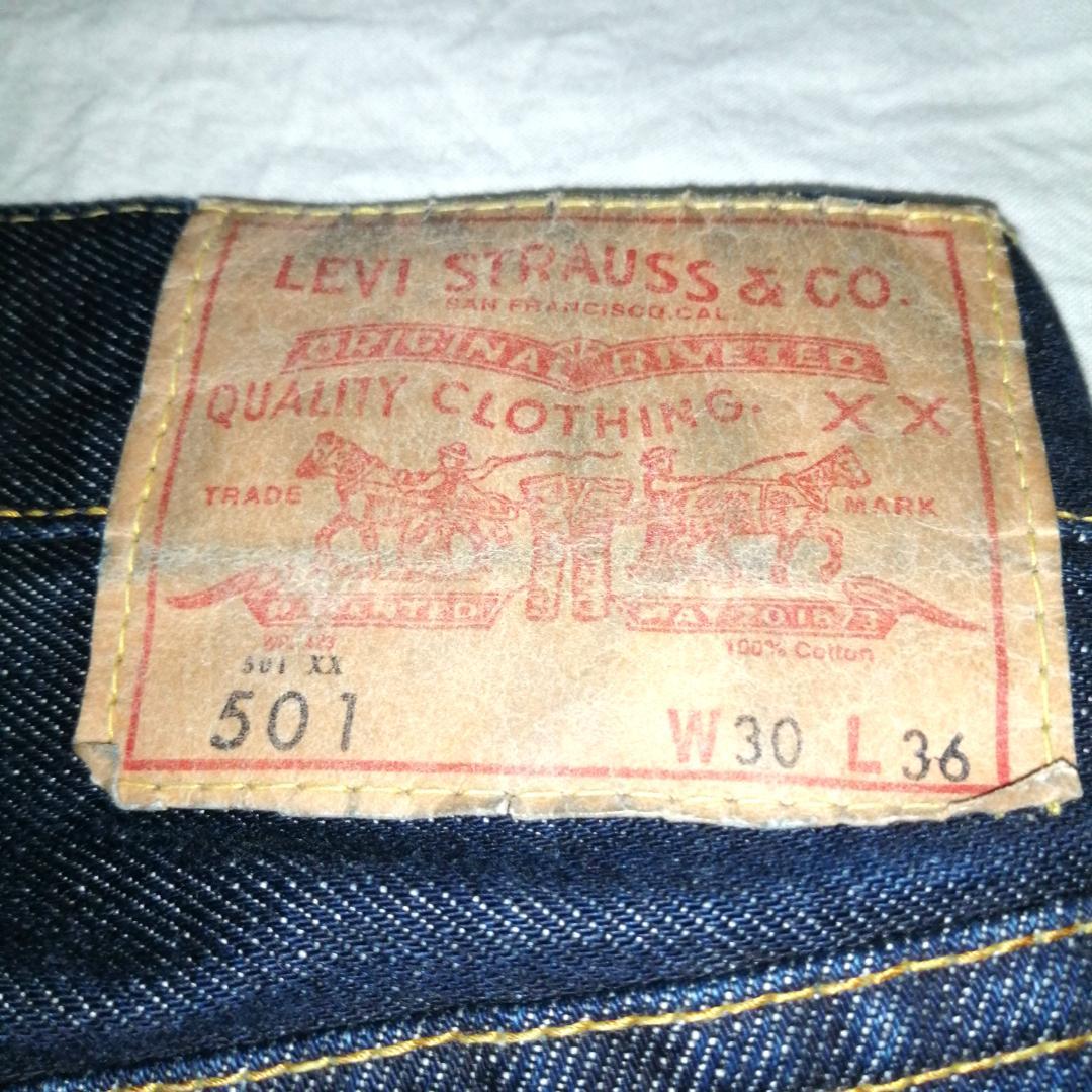 リーバイス levi's 66501xx ダブルネーム 花火刺繍 赤耳