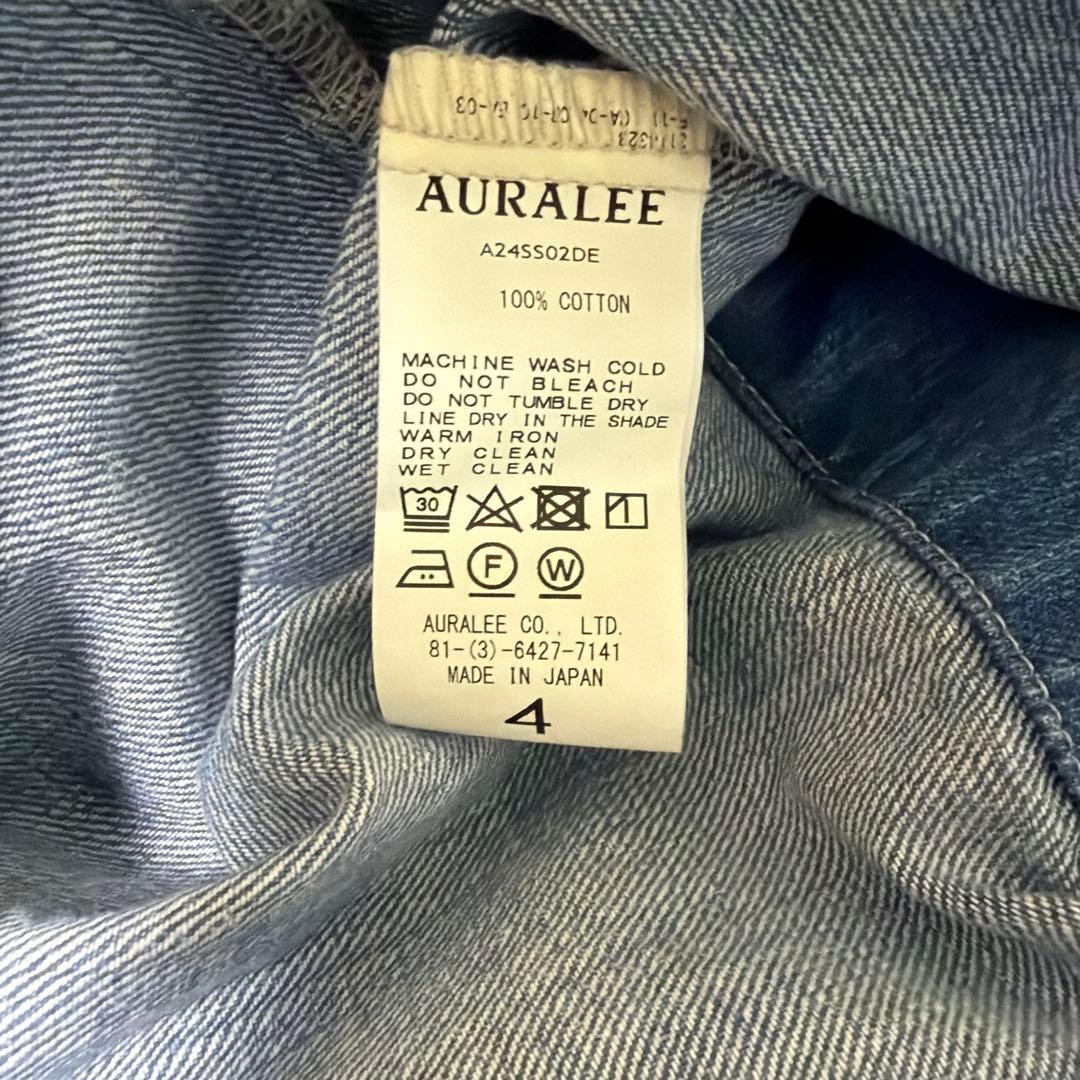 ジャケット・アウター AURALEE 24SS FADED LIGHT DENIM P/O SHIRT