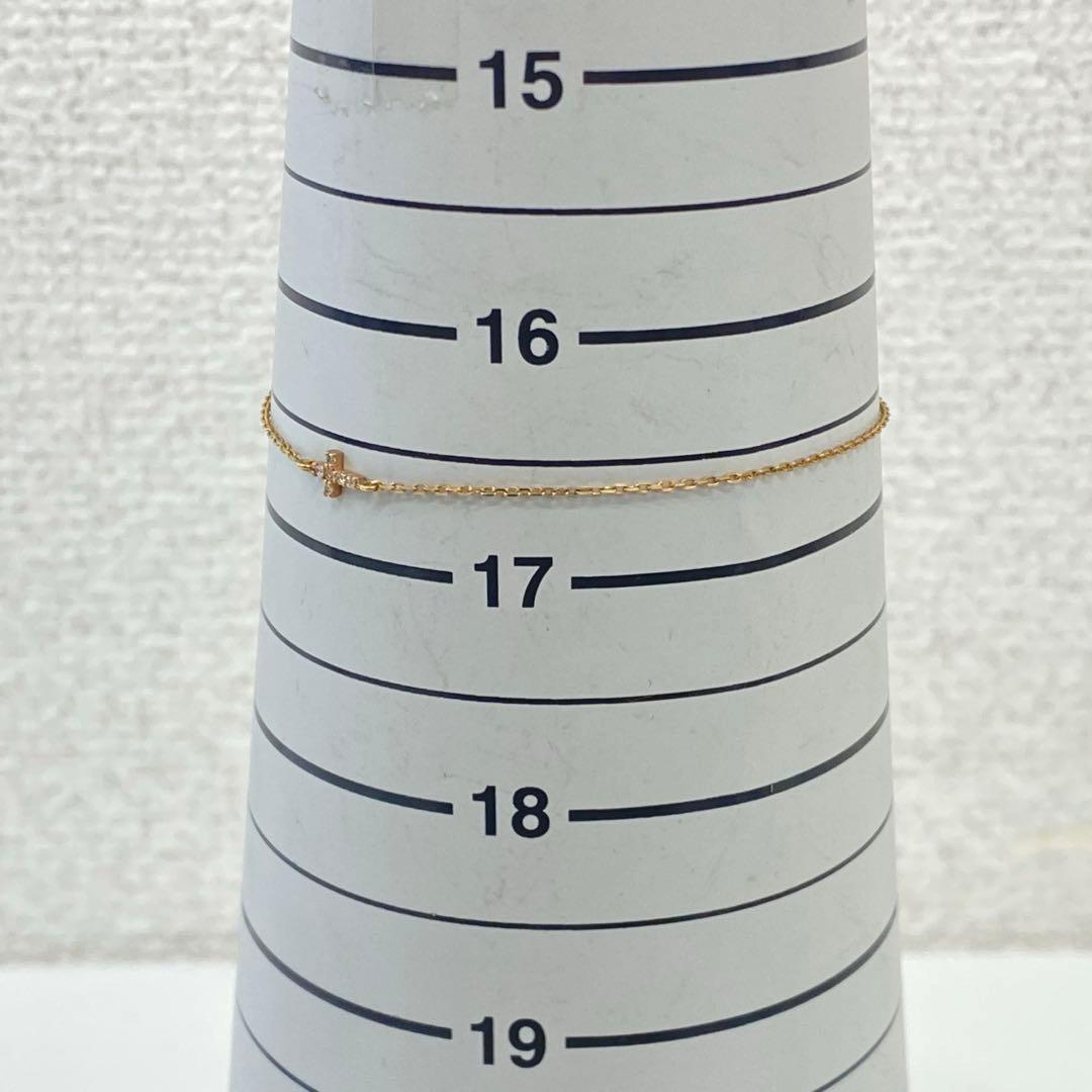 agete アガット ゴールド クロスモチーフ ブレスレット K10