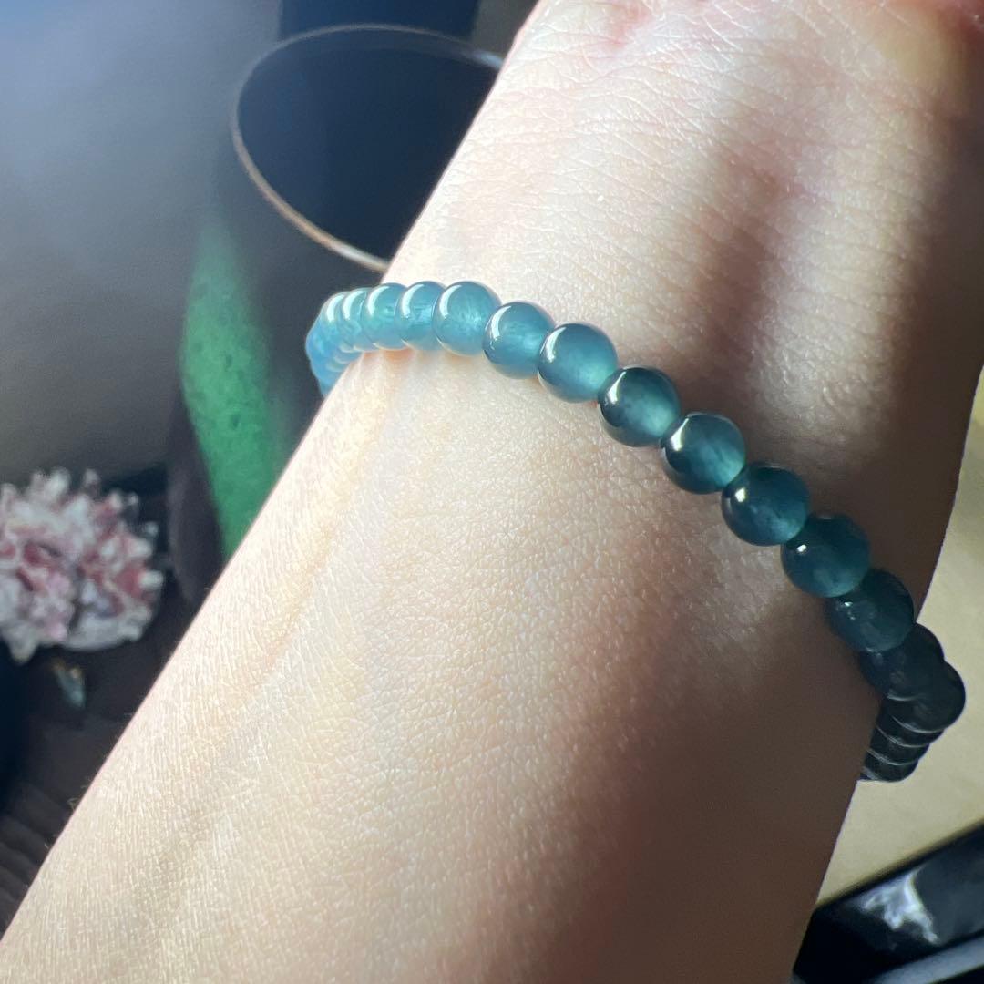 本翡翠、特選純ブルー、ネイビーブレスレット