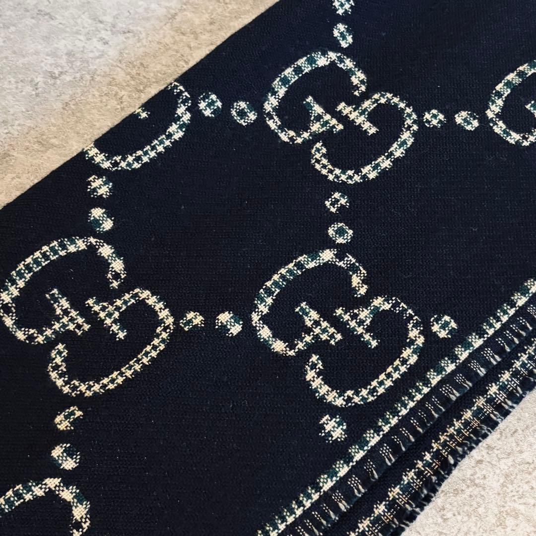 GUCCI グッチ GGジャガード チェック スカーフ マフラー ユニセックス