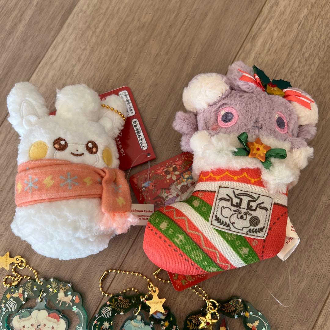 ポケモンセンター クリスマス オーナメントキーホルダー 雪だるまパモ