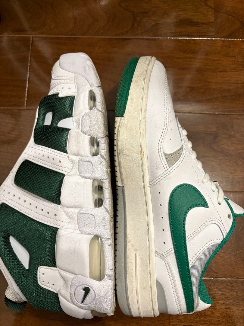 ナイキ エア モア アップテンポ LOW メンズシューズ /ホワイト/グリーン