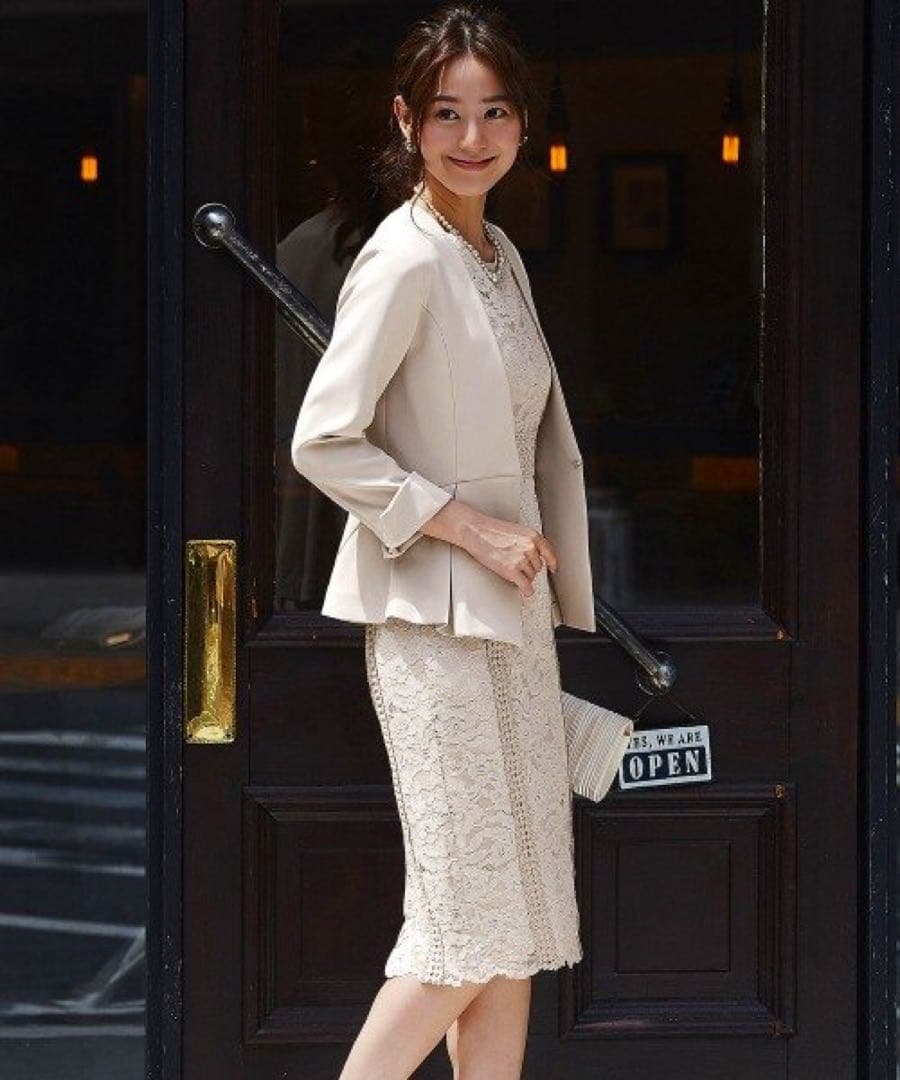 レーシーワンピースセットアップスーツ