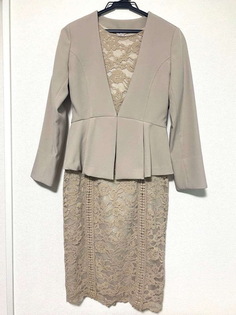 レーシーワンピースセットアップスーツ