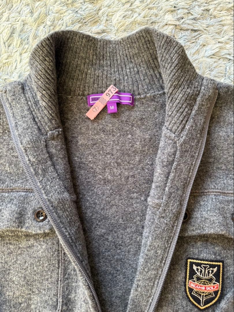 beamsgolf ビームスゴルフ グレーニットカーディガンＭ